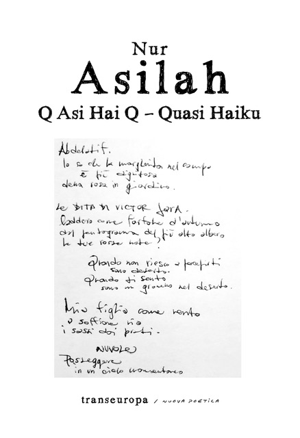 Nur Asilah | Q Asi Hai Q – Quasi Haiku￼